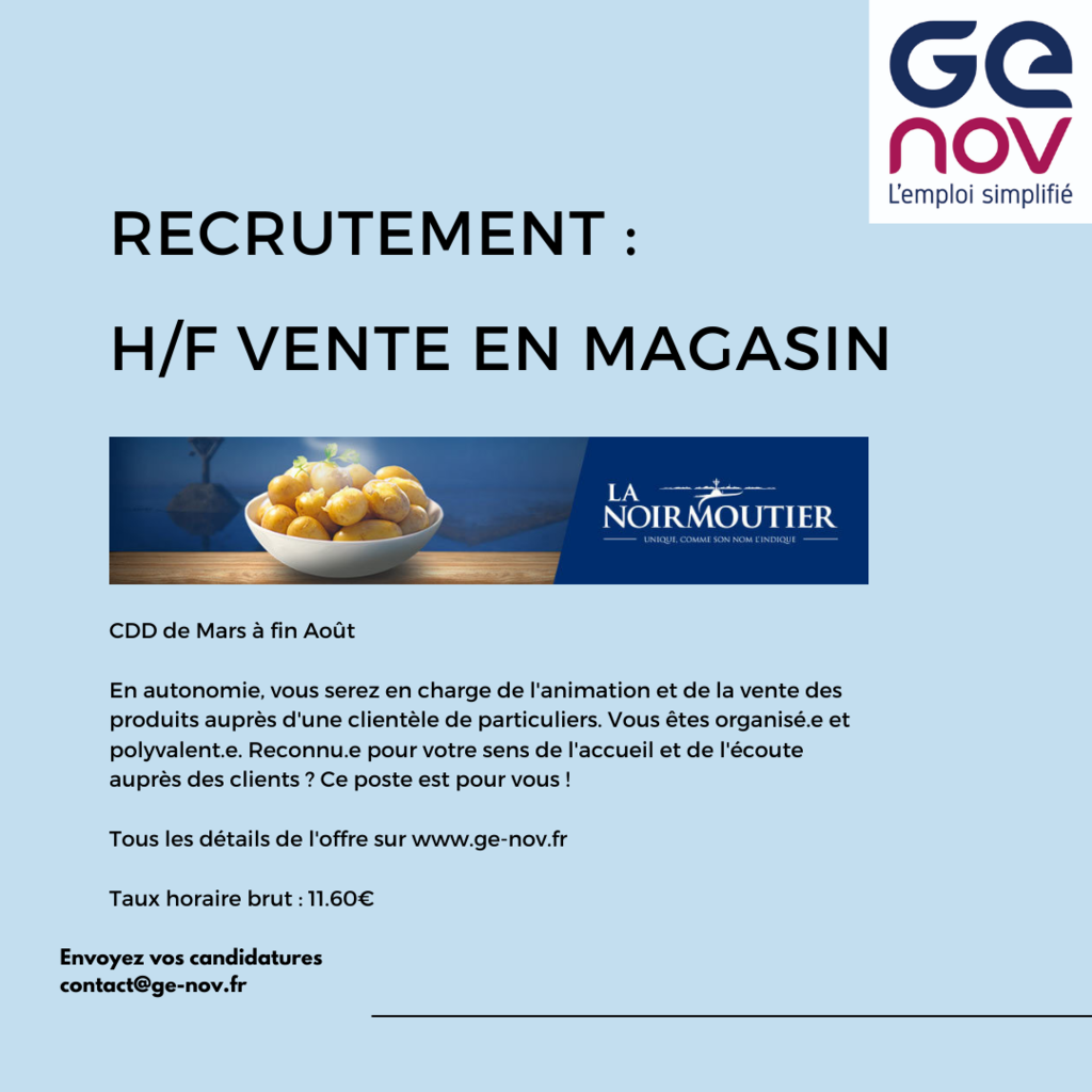 Vendeur Vendeuse magasin alimentaire